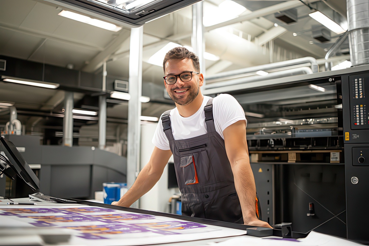 Printer viewing a press proof